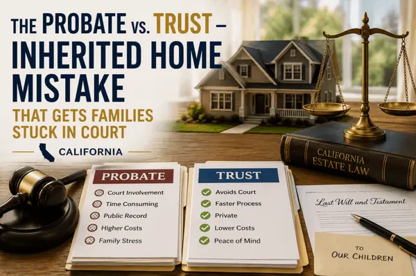 The Probate vs. Trust - Inherited Home Mistake That Gets Families Stuck in Court, California,Dar Mardan