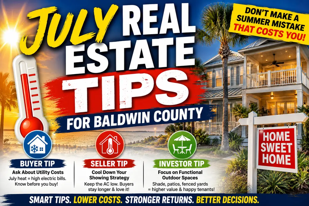 July Real Estate Tips for Baldwin County: What Buyers, Sellers, and Investors Need to Know During the Hottest Month of the Year