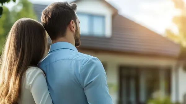 vecteezy_romantic-couple-embracing-in-front-of-modern-home-at-sunset_55204456