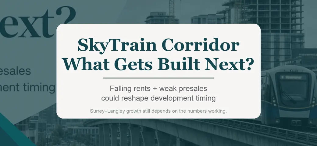 What Happens to the Surrey–Langley SkyTrain Corridor if Rents Fall and Presales Stall?