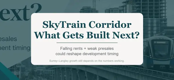 What Happens to the Surrey–Langley SkyTrain Corridor if Rents Fall and Presales Stall?
