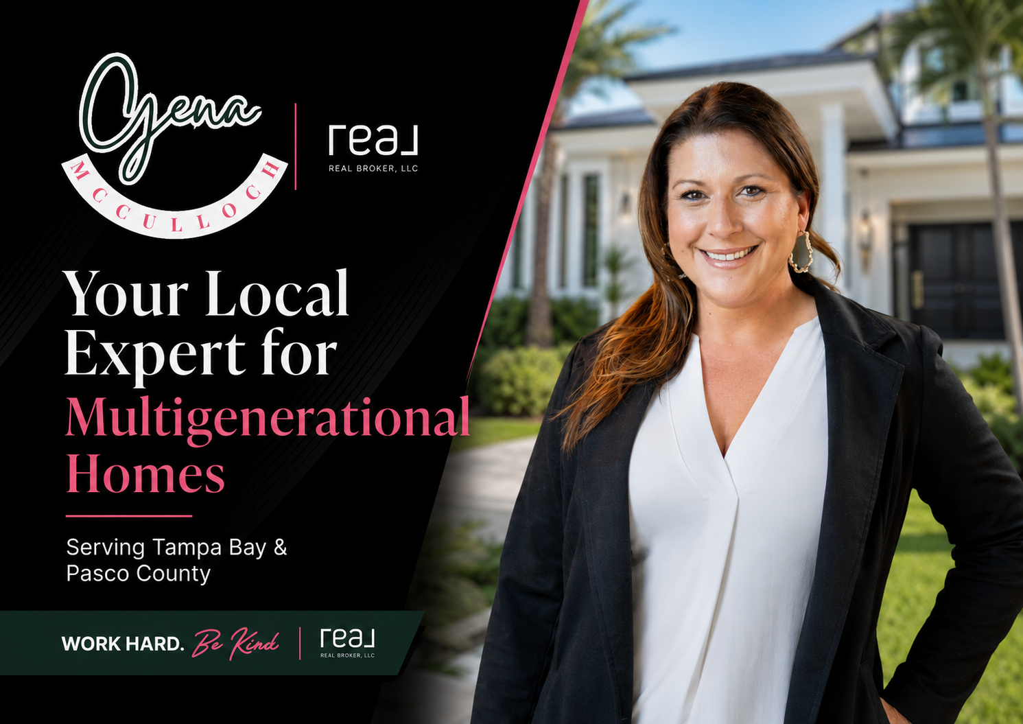Gena McCulloch Tampa Bay and Pasco County Realtor helping families buy and sell multigenerational homes.