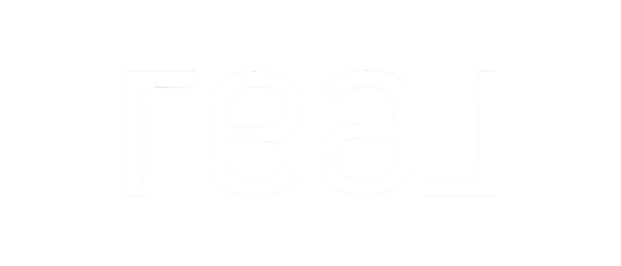 White REAL logo