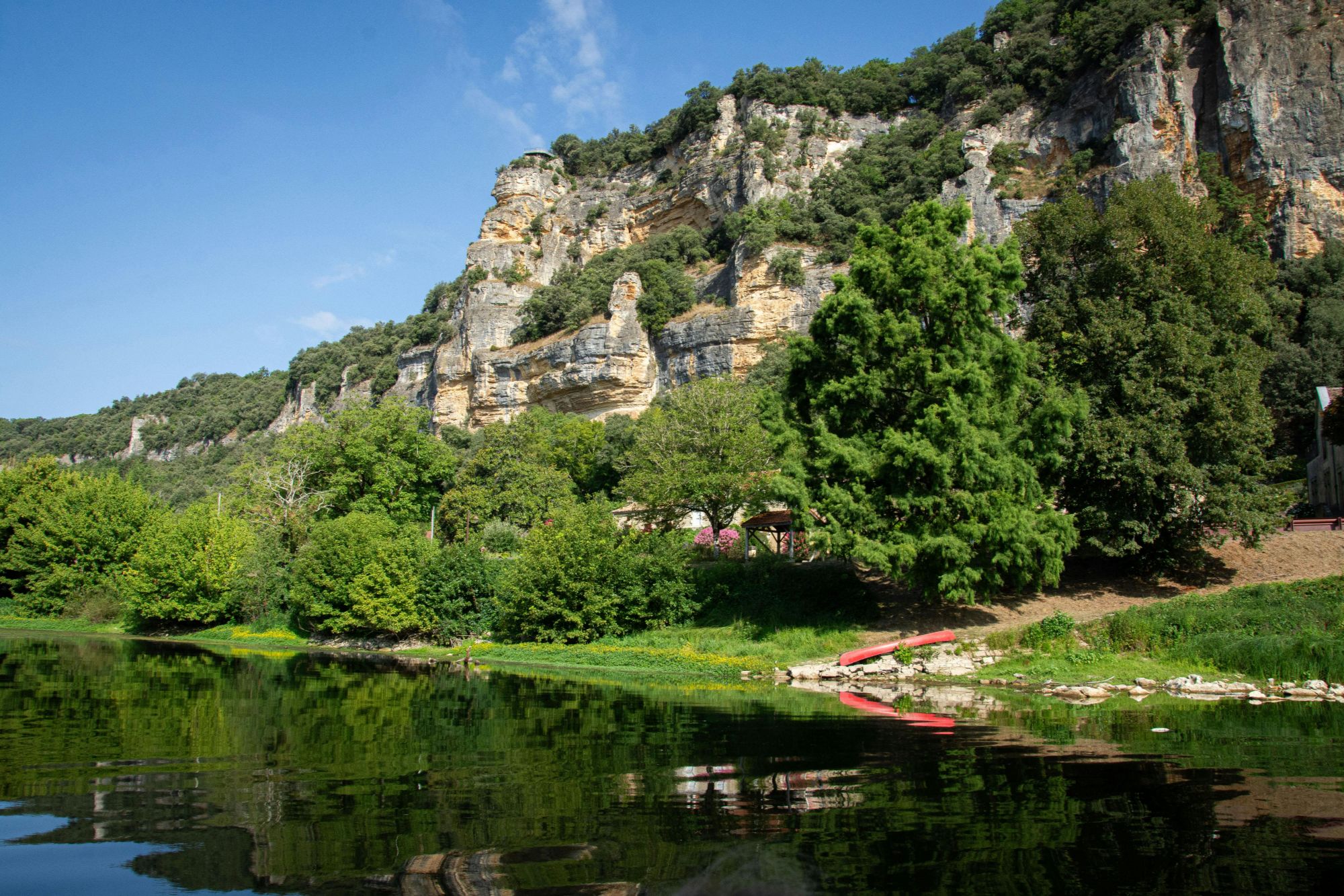 Texas Hill Country river and limestone landscape