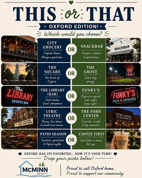 This or That, Oxford Edition: Local Favorites, Ole Miss Traditions & Finding Home in Oxford, MS