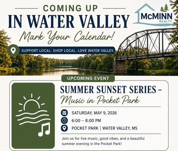 Coming Up in Water Valley: Live Music, Farmers Market Season & Small-Town Mississippi Living
