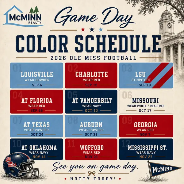 2026 Ole Miss Game Day Color Schedule: Save This for Football Season,Lee McMinn