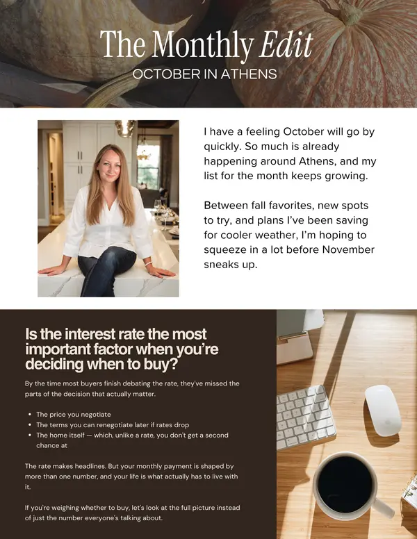 The Monthly Edit - October Newsletter,Leah Leggett
