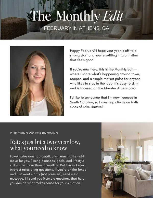 The Monthly Edit - February Newsletter,Leah Leggett