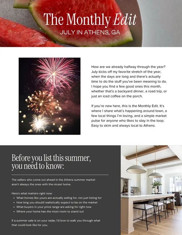 The Monthly Edit - July Newsletter