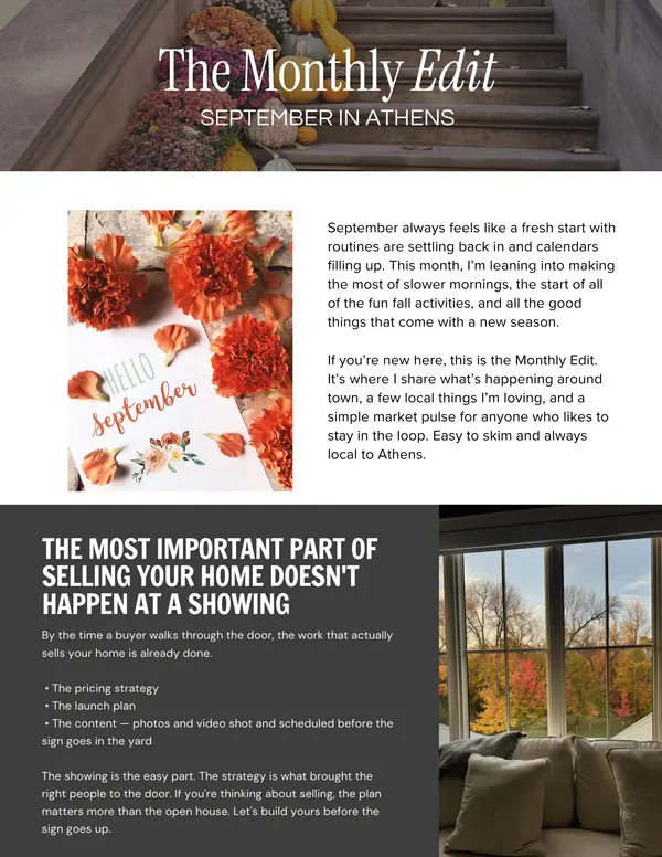 The Monthly Edit - September Newsletter