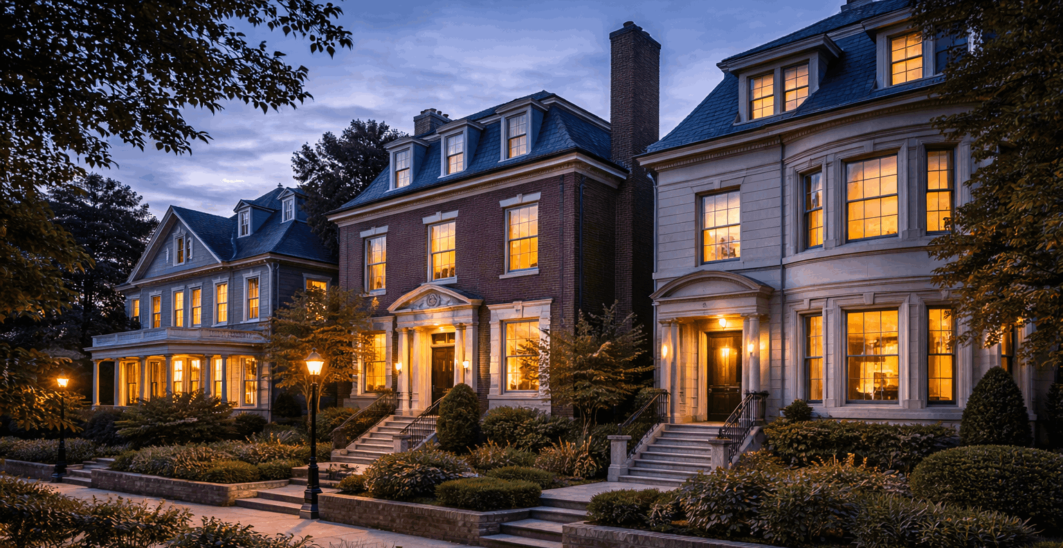 Historic Prewar homes in Brookline Massachusetts