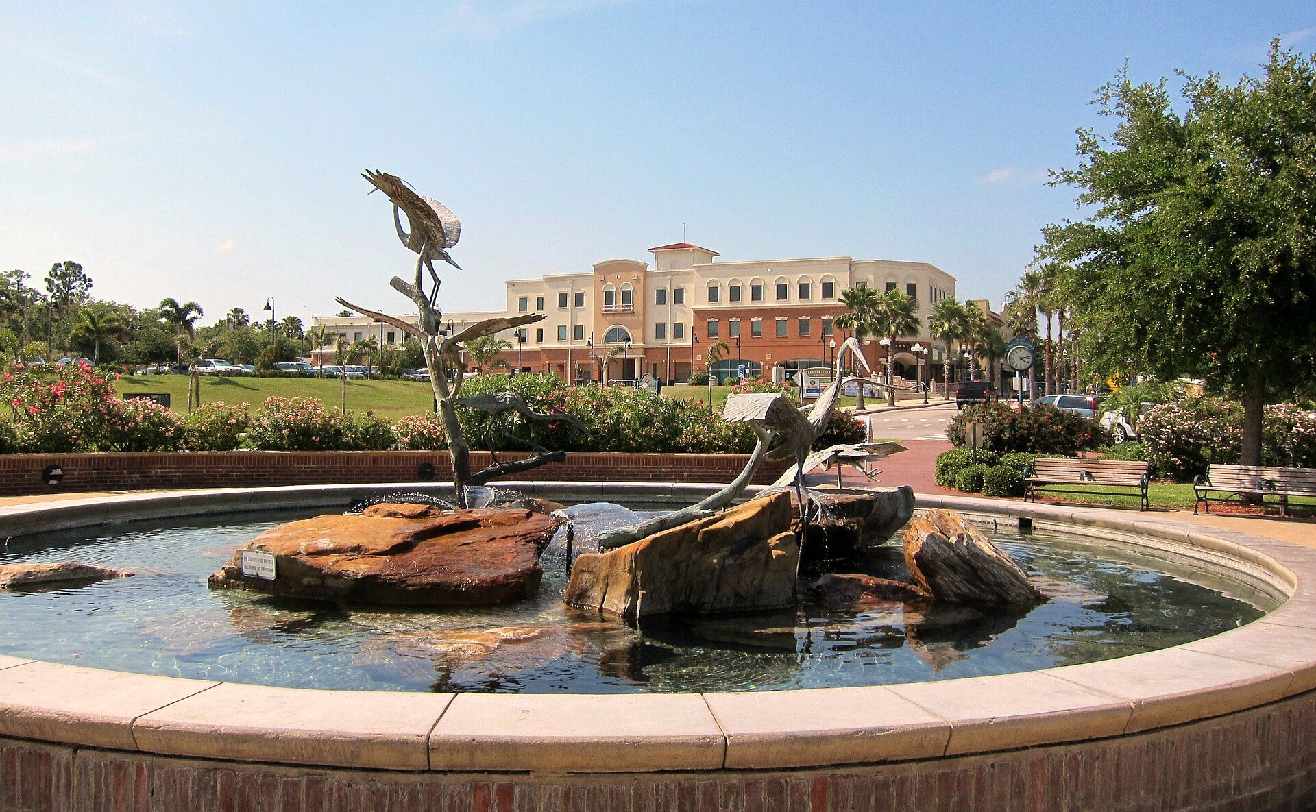 Fountain sculpture in downtown Safety Harbor
