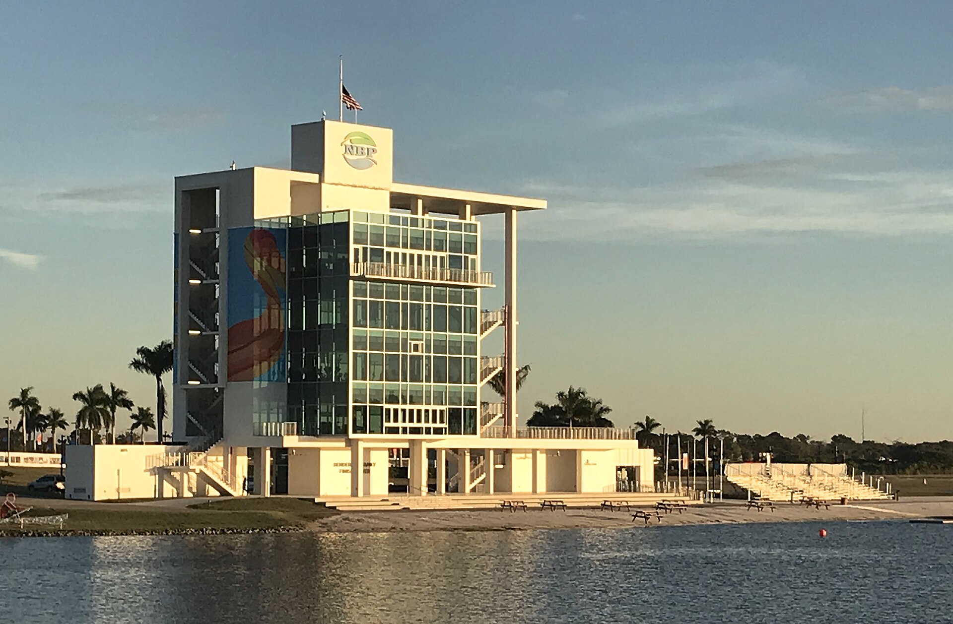 Finish tower at Nathan Benderson Park rowing venue