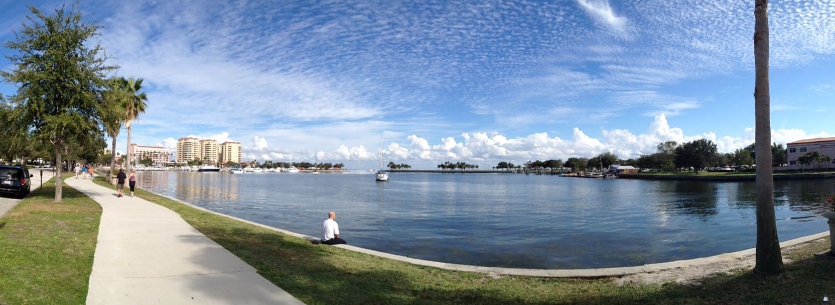 Waterfront park and Tampa Bay in St. Petersburg