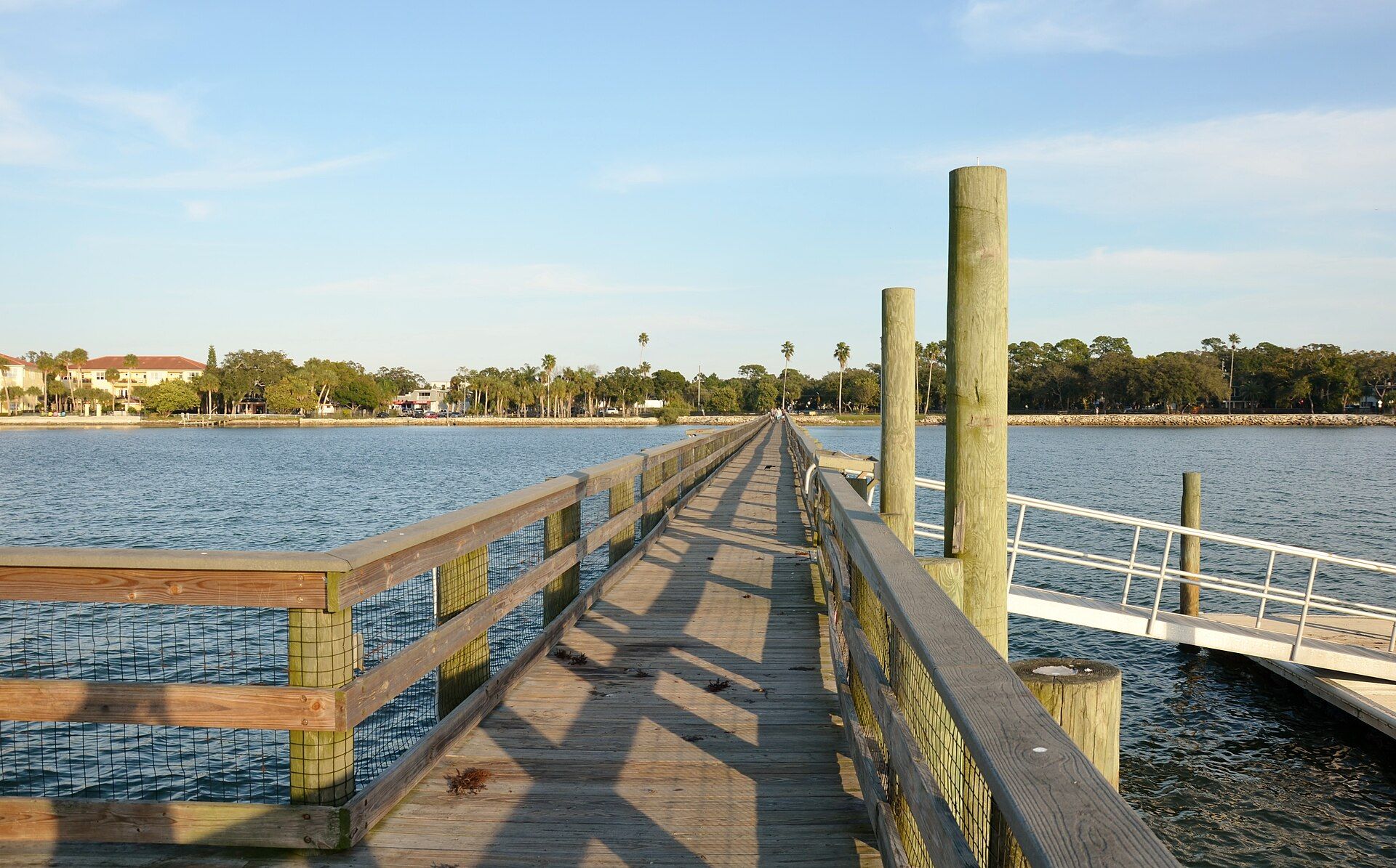 Dunedin waterfront and pier on St. Joseph Sound