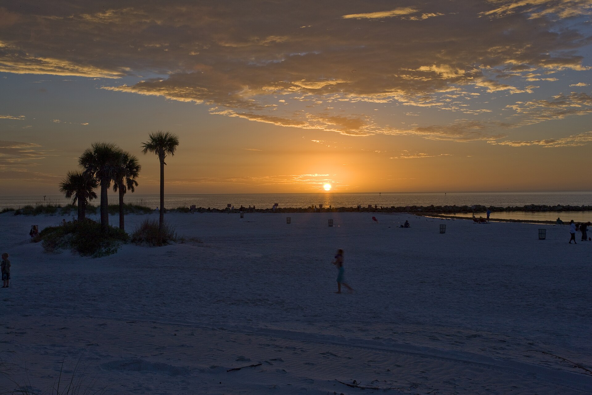Sunset over the Gulf at Clearwater Beach