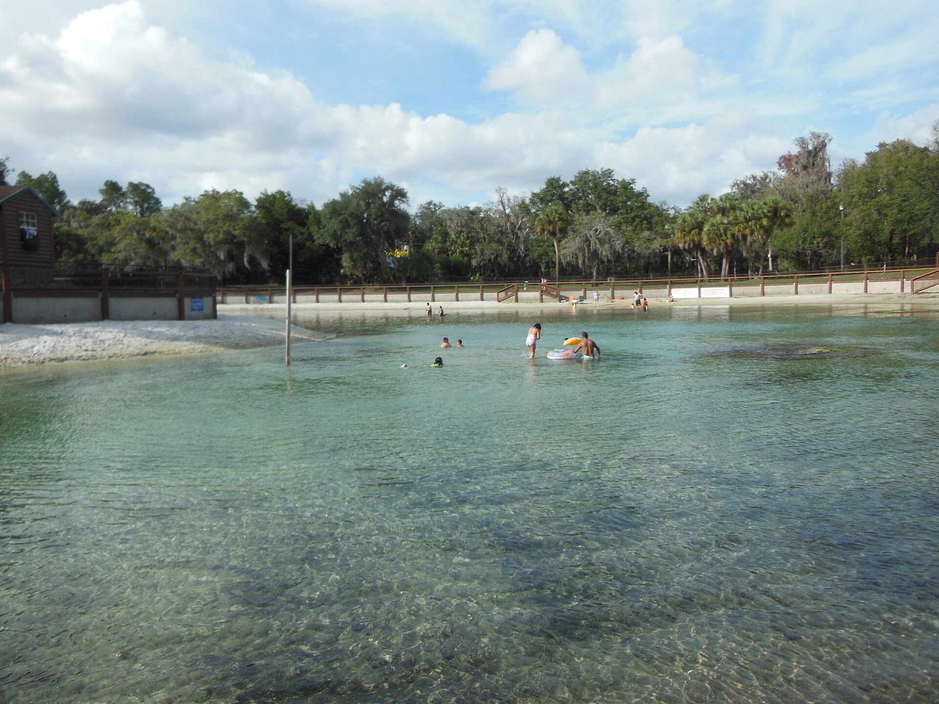 Clear spring-fed swimming area at Lithia Springs Park
