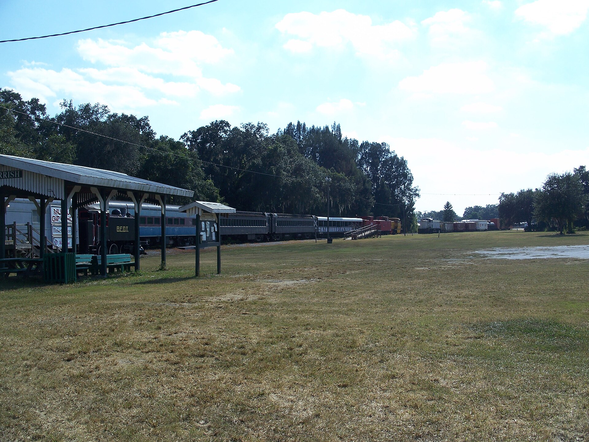 Rail cars at the Florida Railroad Museum in Parrish