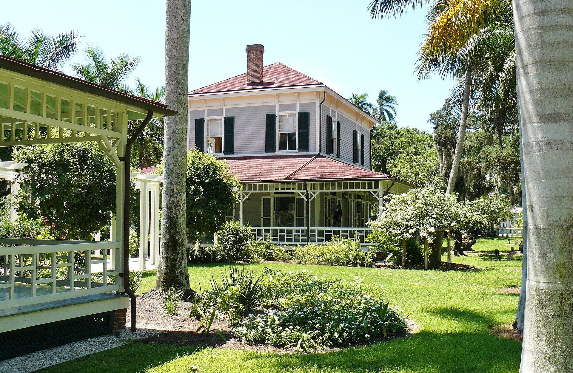 Historic home and gardens at the Edison and Ford Winter Estates on McGregor Boulevard in Fort Myers