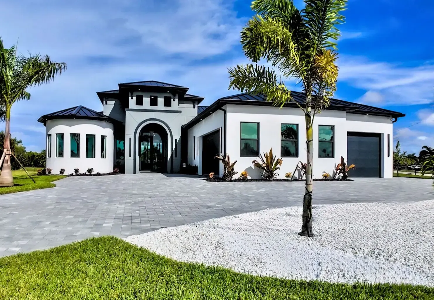 Bahnam Builders Crawford model home exterior in Cape Coral