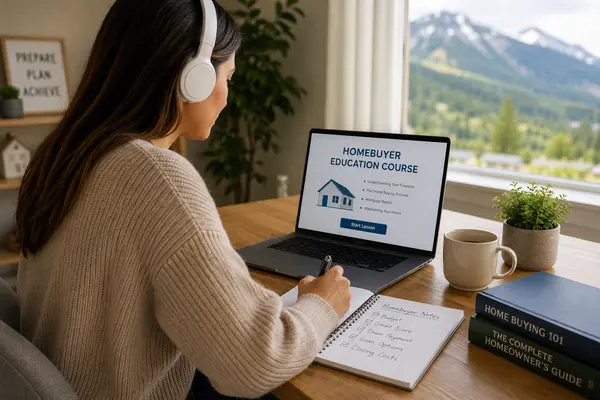 Future Colorado homeowner completing an online homebuyer education course before purchasing a home.