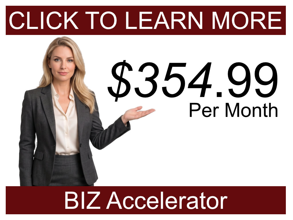 Biz Accelerator, $354.99 per month. Currently on hold.