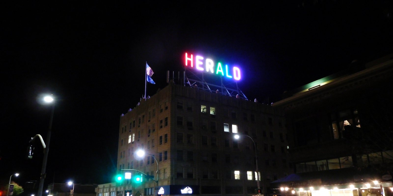 The historic Bellingham Herald Building, an early-1900s landmark on State Street in Downtown Bellingham, WA