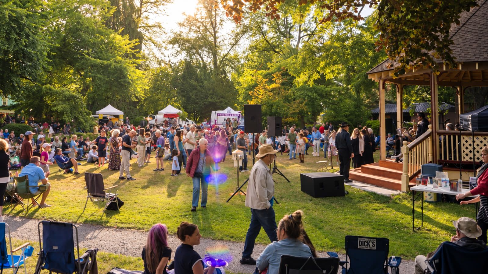 A summer concert at Elizabeth Park in Bellingham's Columbia neighborhood