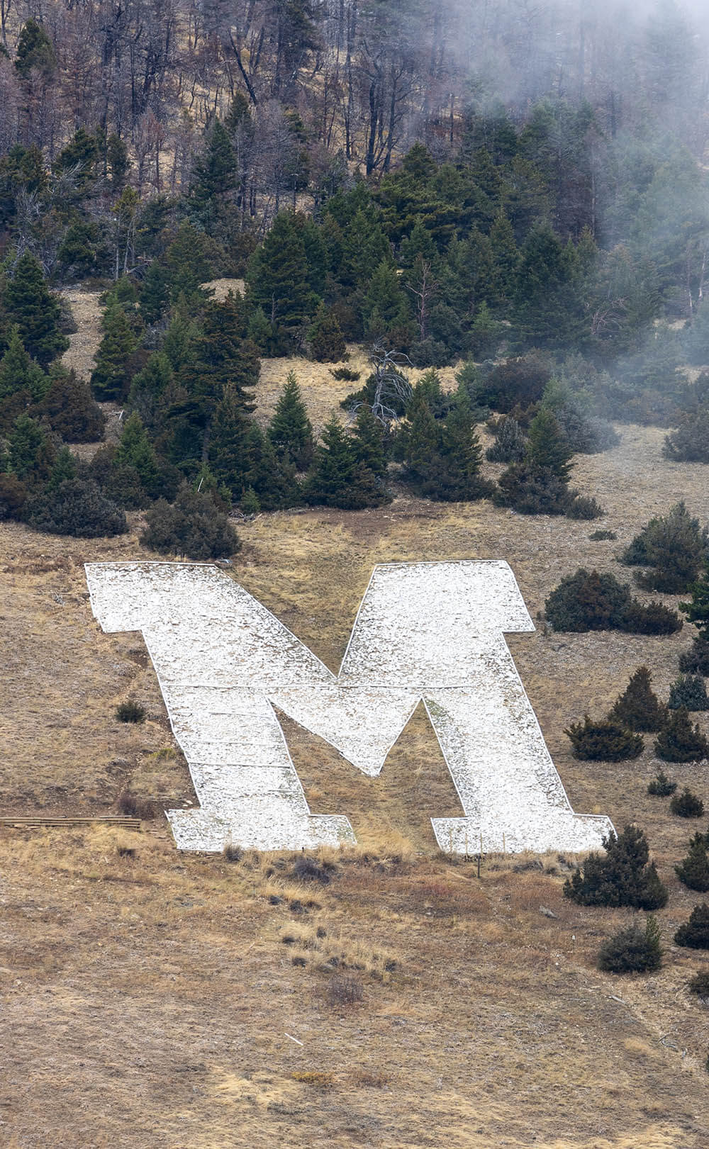 The M on the Bridger Mountains