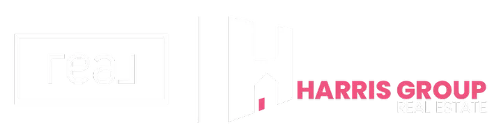 Harris Group Real Estate Logo + Real Broker, LLC Logo