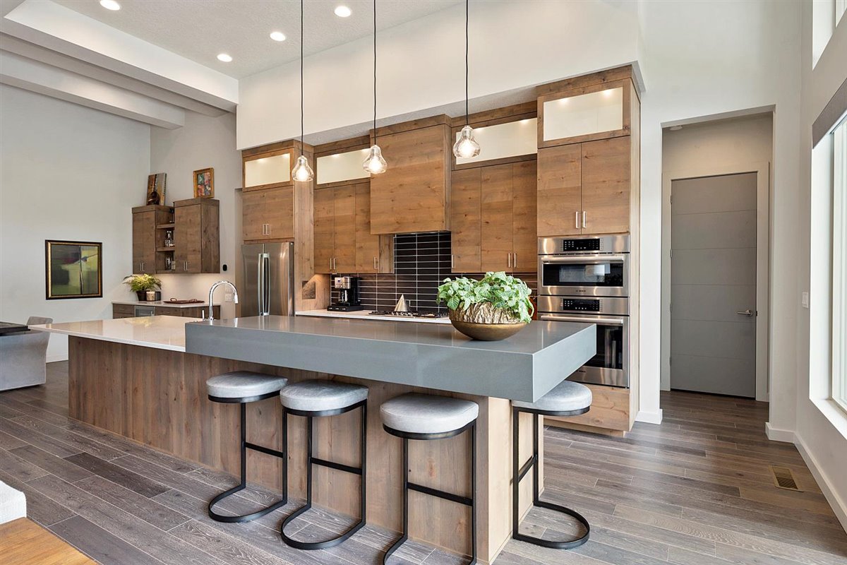 Bright modern kitchen in a San Diego home for first-time buyers