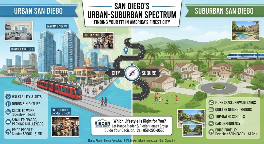 What Is the Difference Between Buying in Urban San Diego vs. the Suburbs?