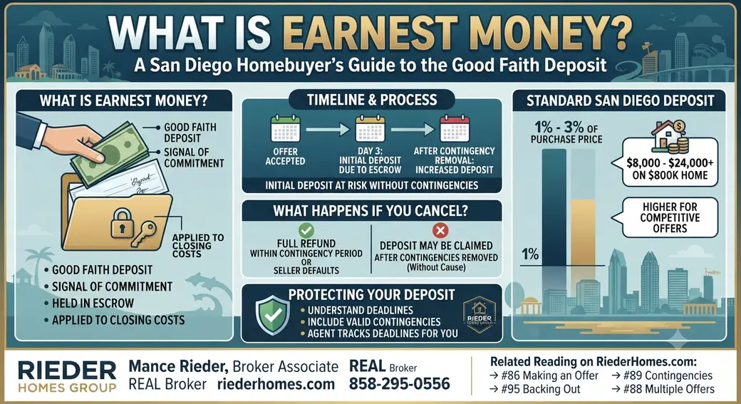What Is Earnest Money and How Much Should I Put Down in San Diego?