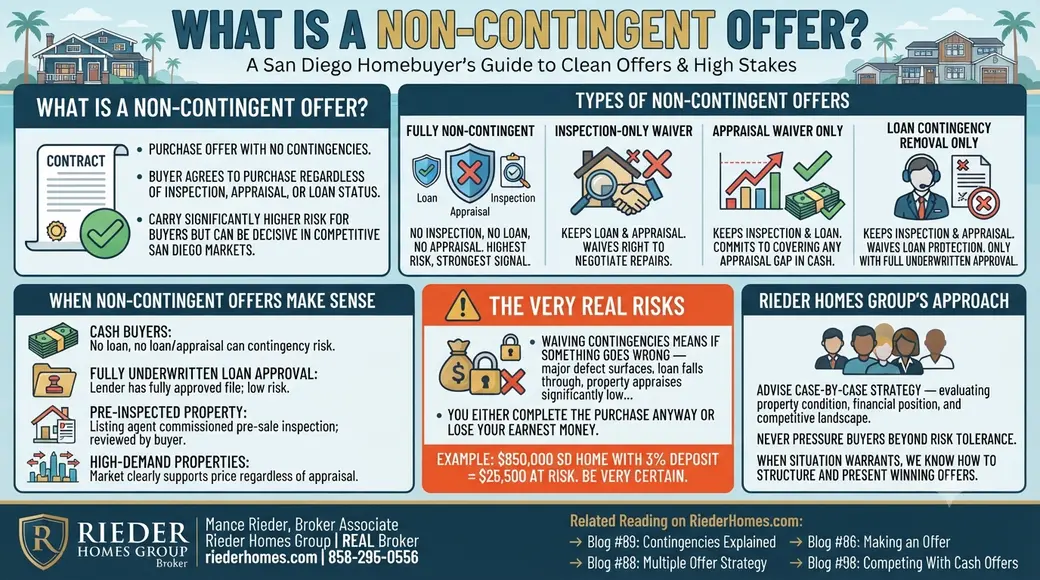 What Is a Non-Contingent Offer and When Should San Diego Buyers Consider One?