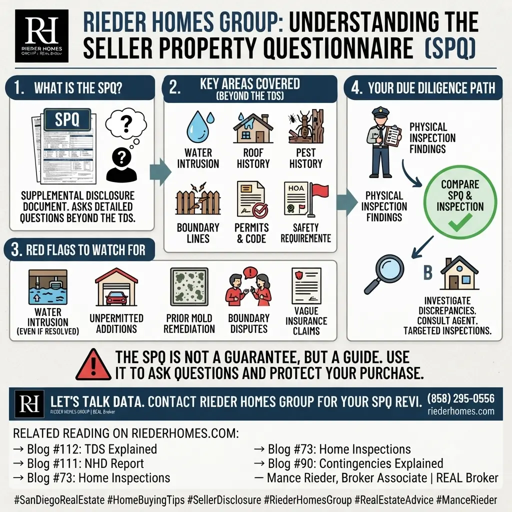 What Is the Seller Property Questionnaire (SPQ) and How Does It Affect My San Diego Purchase?