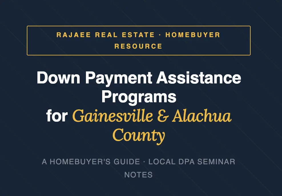 Down Payment Assistance Programs in Gainesville & Alachua County, FL