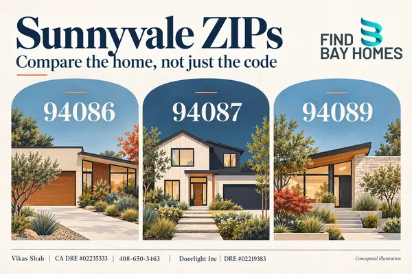 feature image of Sunnyvale ZIP Codes Compared: 94086, 94087 &amp; 94089 Home-Buyer Guide