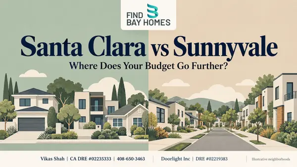 feature image of Santa Clara vs Sunnyvale: Home Prices, Monthly Costs &amp; Budget Tradeoffs