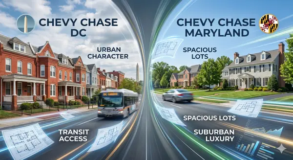 Chevy Chase DC vs. Chevy Chase Maryland: What's the Difference in Real Estate?