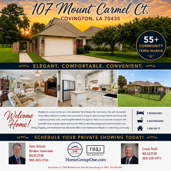 Price Reduced!!! 107 Mount Carmel Court, Covington LA is a must see home!