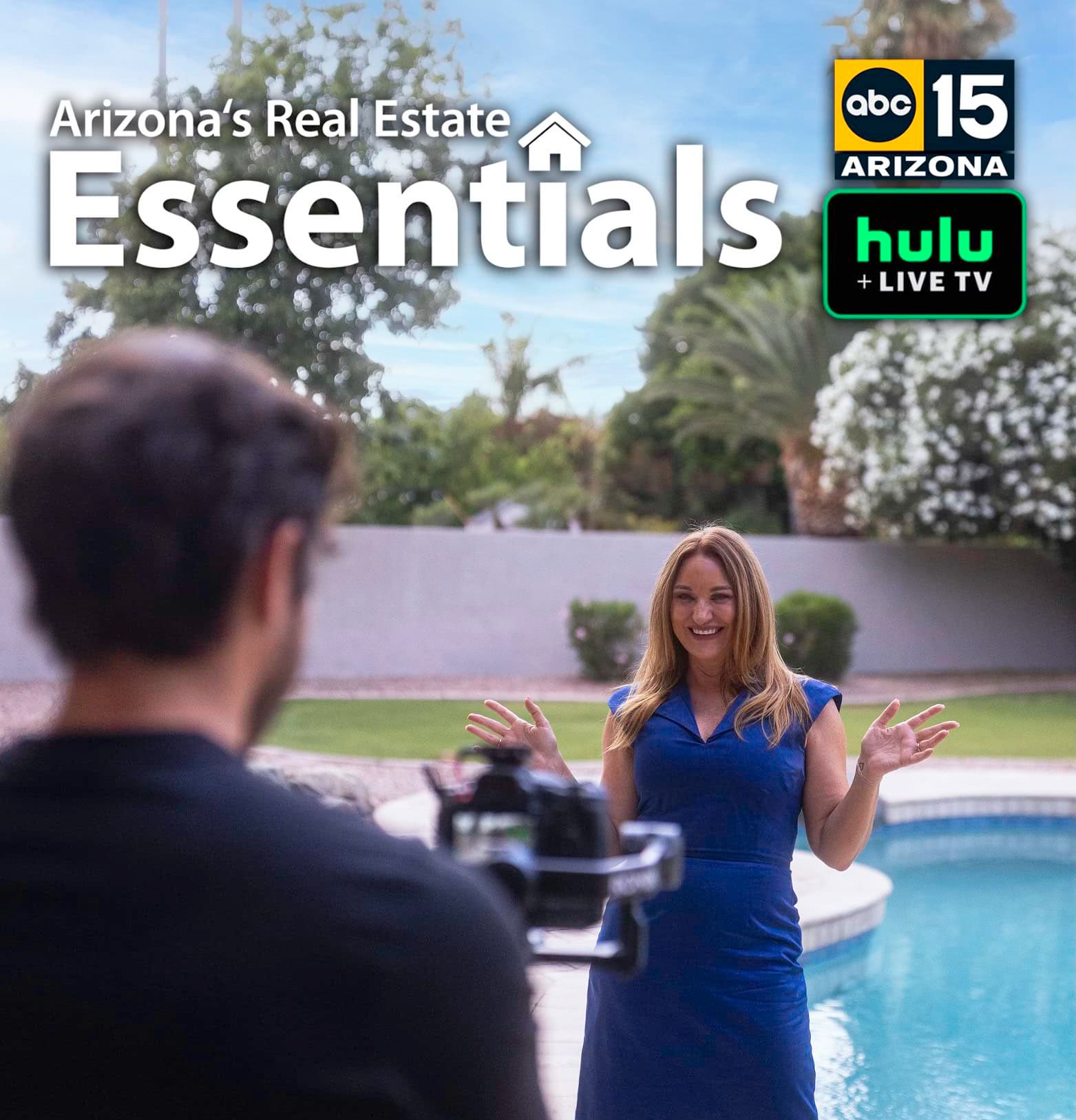Melissa Bailey filming a segment for Arizona's Real Estate Essentials on ABC15
