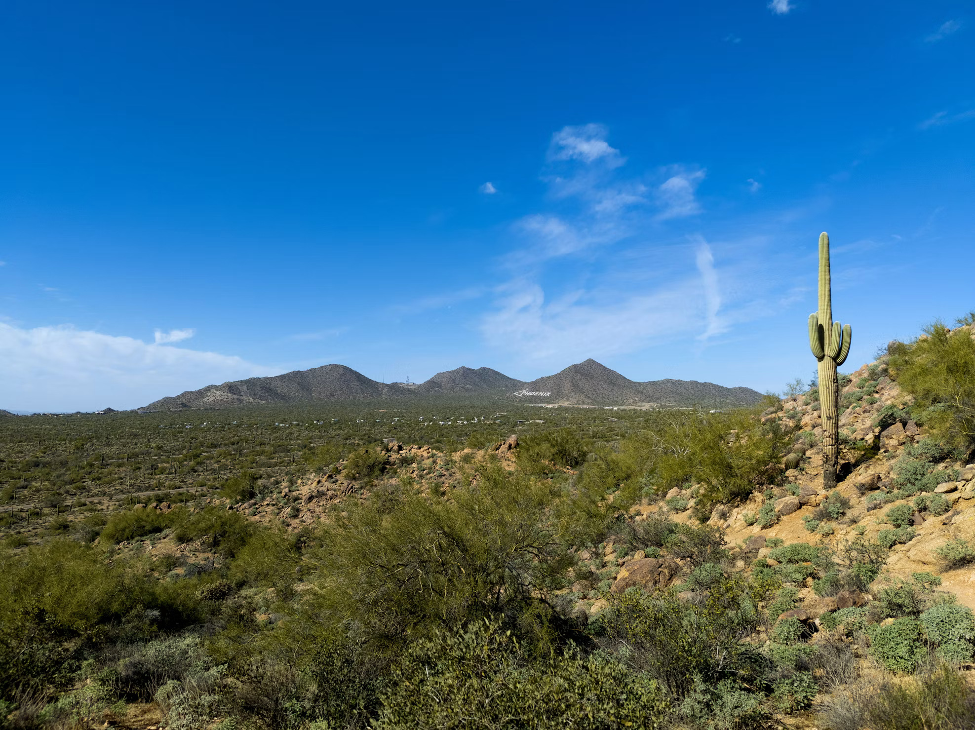 Luxury home in Mesa, Arizona with Superstition Mountains in the background