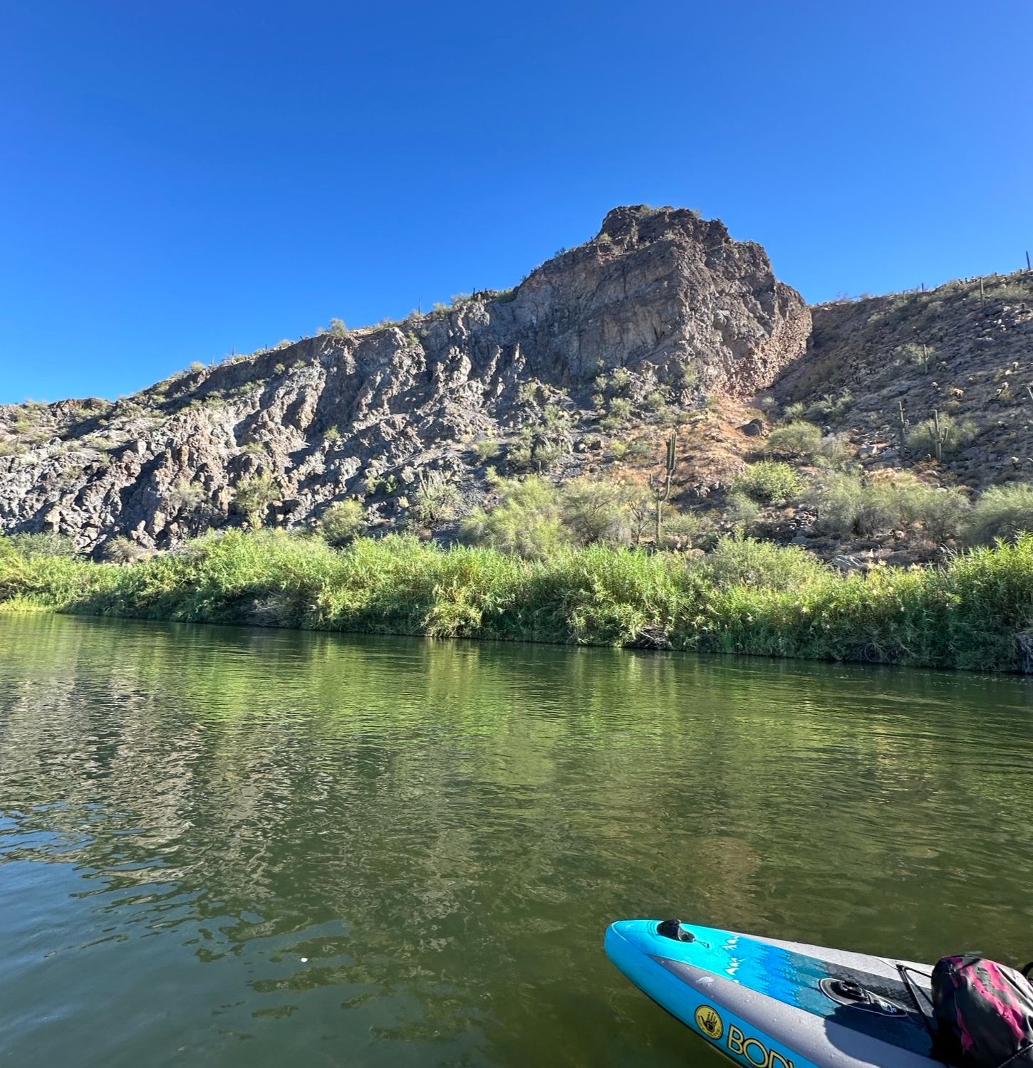 The Superstition Mountains rising behind Apache Junction, Arizona