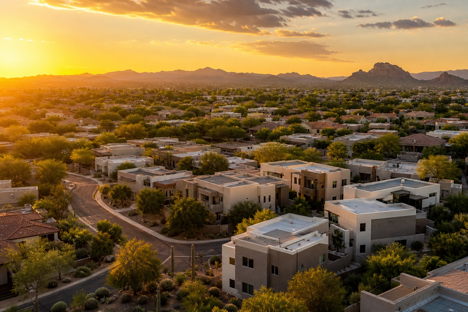 Home for sale in a Mesa, Arizona neighborhood