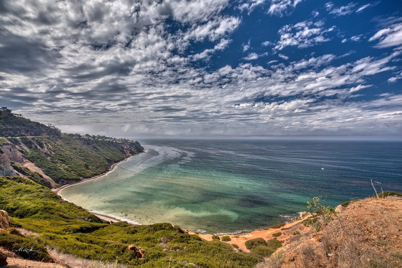 Sweeping ocean view over Bluff Cove on the Palos Verdes coast