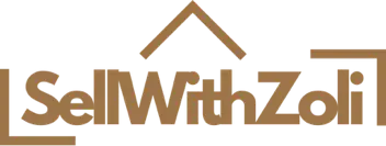 SellWithZoli logo - gold text with roofline icon - Zoltan Peresztegi, South Bay Real Estate Agent