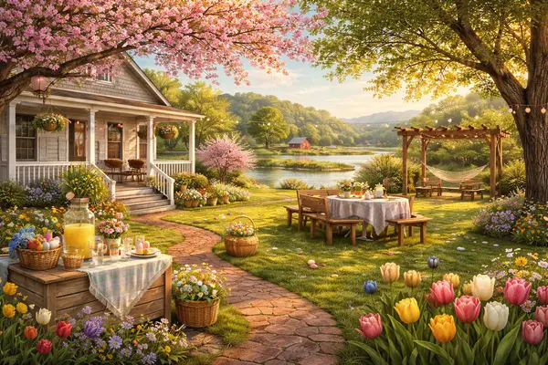 Easter Brunch at Home in Clarksville TN | Decor, Menu & Backyard Ideas,George Scott