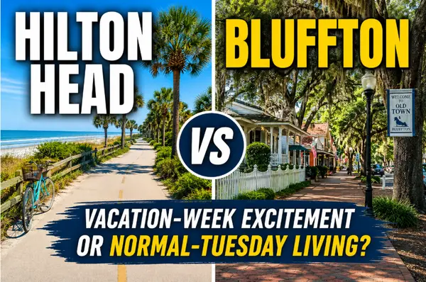 feature image of Hilton Head vs Bluffton: Vacation-Week Excitement vs Normal-Tuesday Living