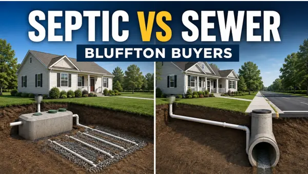 feature image of Septic vs Sewer in Bluffton and the Lowcountry: What Changes for the Buyer?